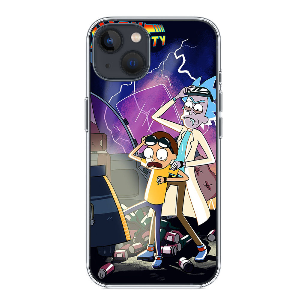 Rick And Morty Back To The Future iPhone 14 / 14 Plus Case