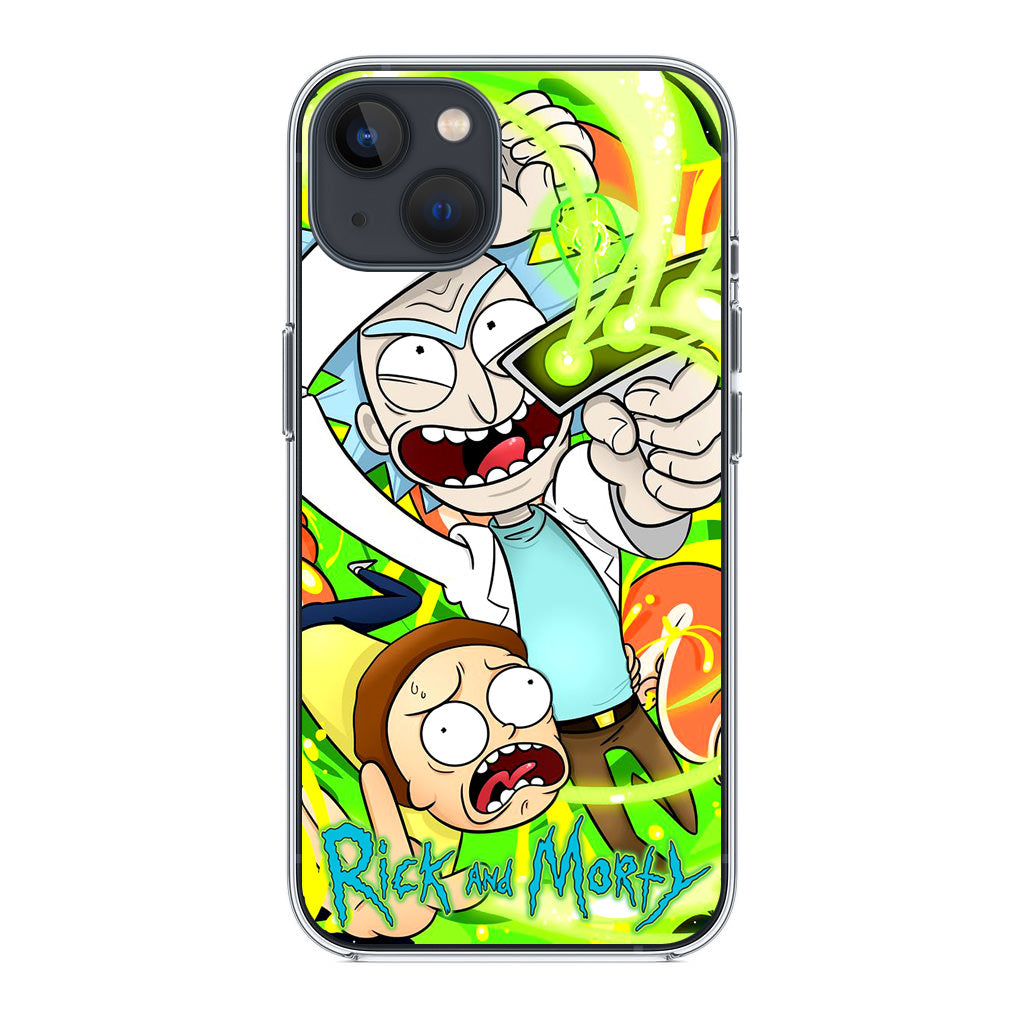 Rick And Morty Shoot Portal Gun iPhone 14 / 14 Plus Case