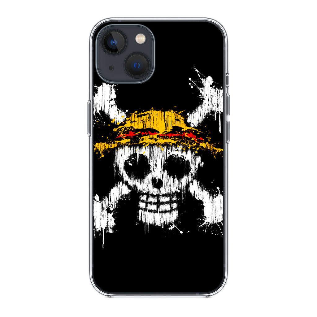 Straw Hat Pirate Logo Paint iPhone 14 / 14 Plus Case