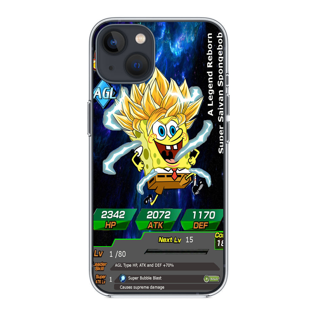 Super Saiyan Spongebob Card iPhone 14 / 14 Plus Case