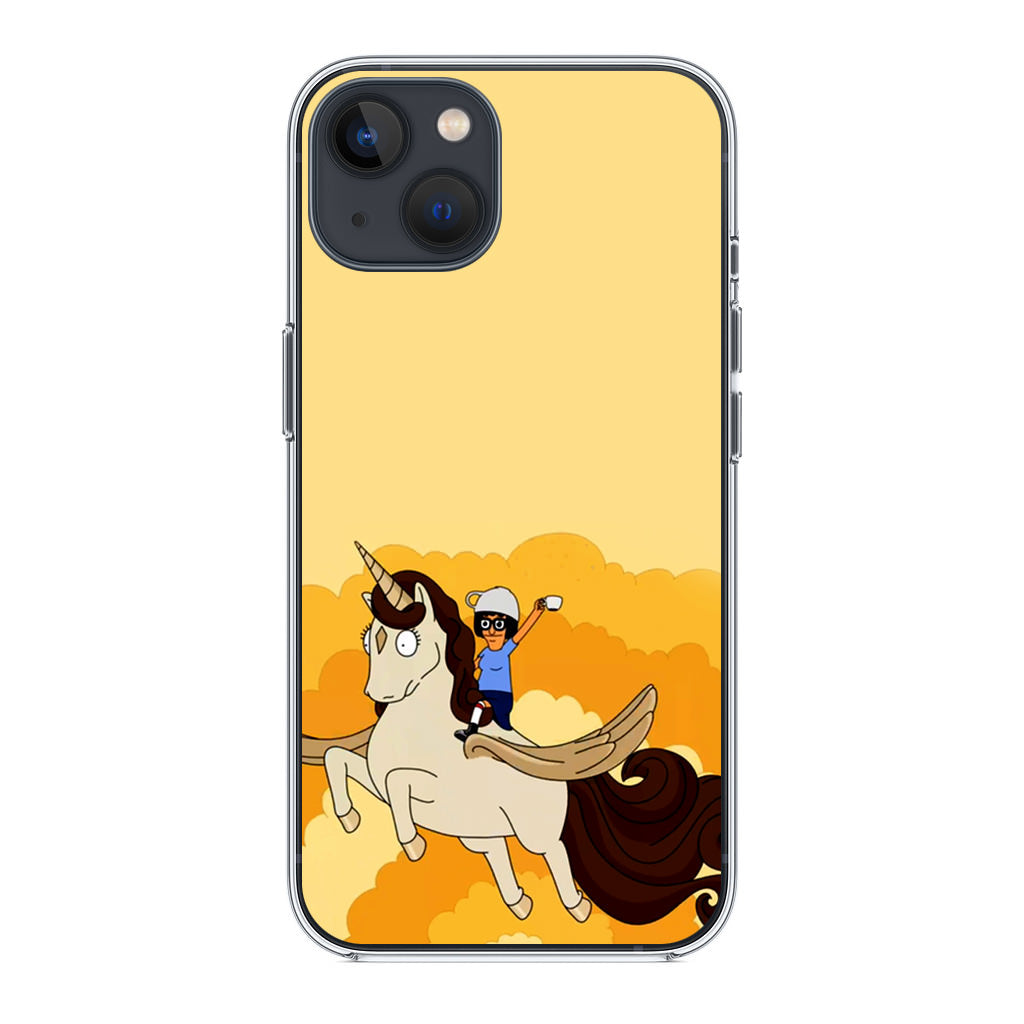 Tina Belcher And Unicorn iPhone 14 / 14 Plus Case