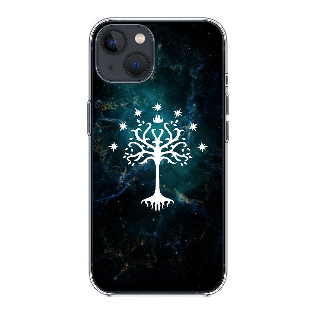 White Tree Of Gondor In Space Nebula iPhone 14 / 14 Plus Case