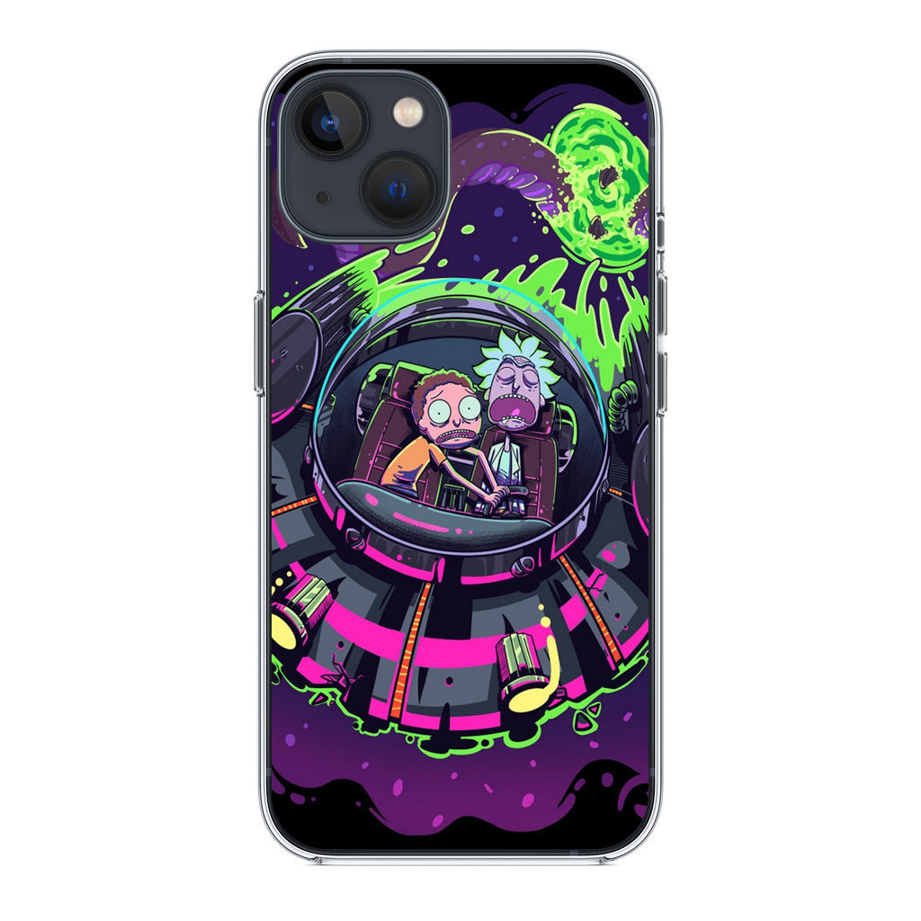 Rick And Morty Spaceship iPhone 15 / 15 Plus Case