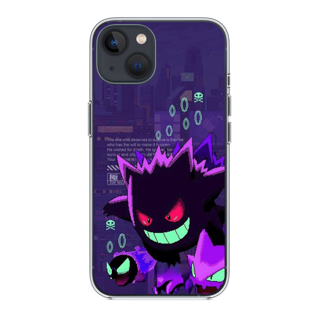 Gengar Pixel Art iPhone 15 / 15 Plus Case