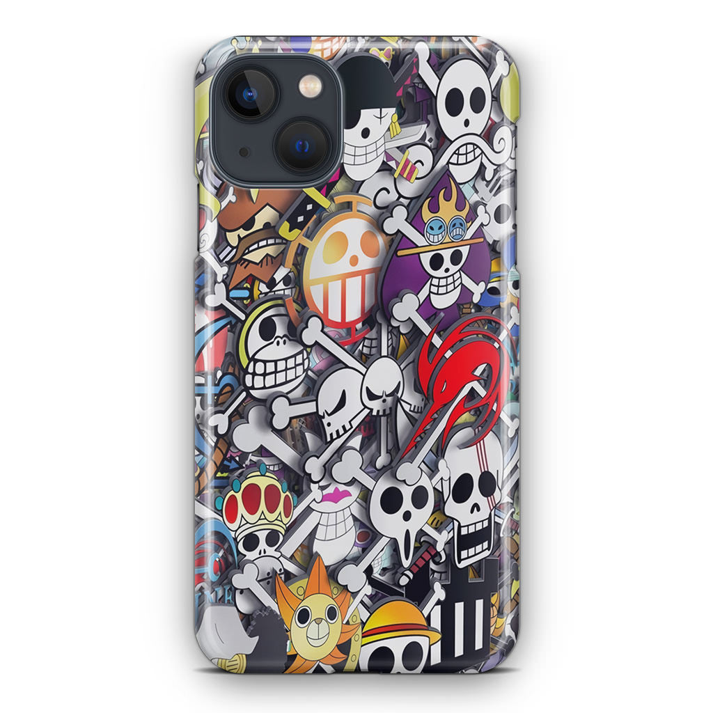 All Pirate Symbols One Piece iPhone 14 / 14 Plus Case