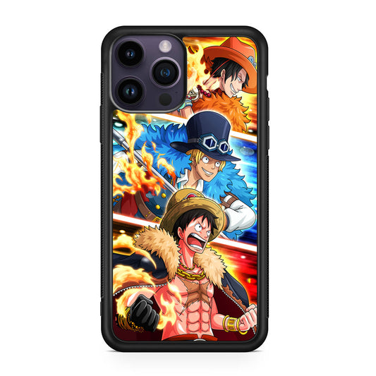 Ace Sabo Luffy iPhone 15 Pro / 15 Pro Max Case