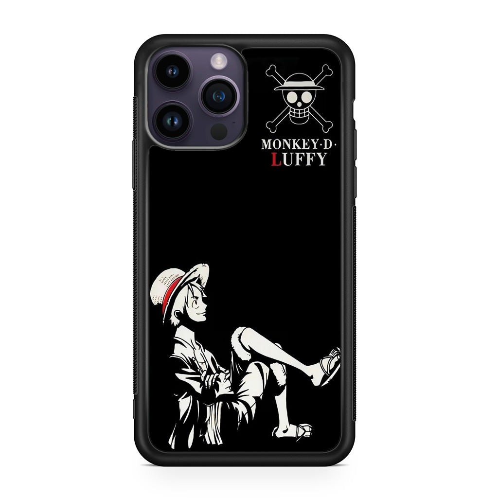 Monkey D Luffy Black And White iPhone 14 Pro / 14 Pro Max Case