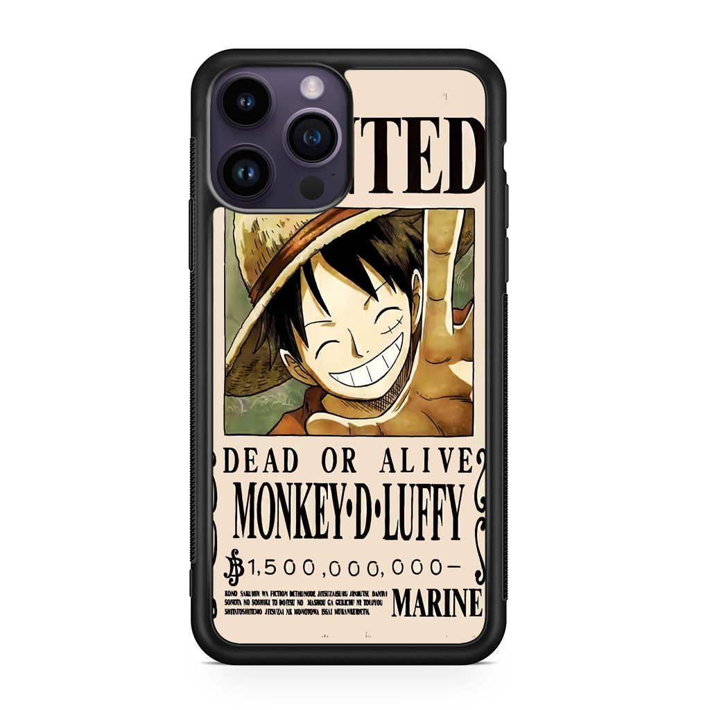 Monkey D Luffy Bounty iPhone 15 Pro / 15 Pro Max Case