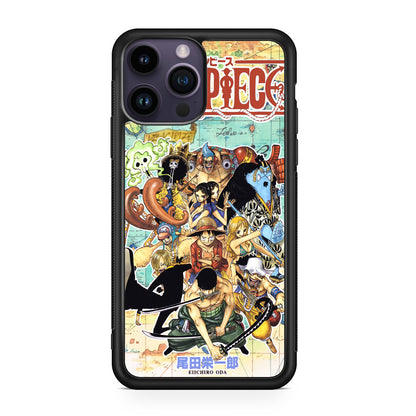 One Piece Comic Straw Hat Pirate iPhone 14 Pro / 14 Pro Max Case