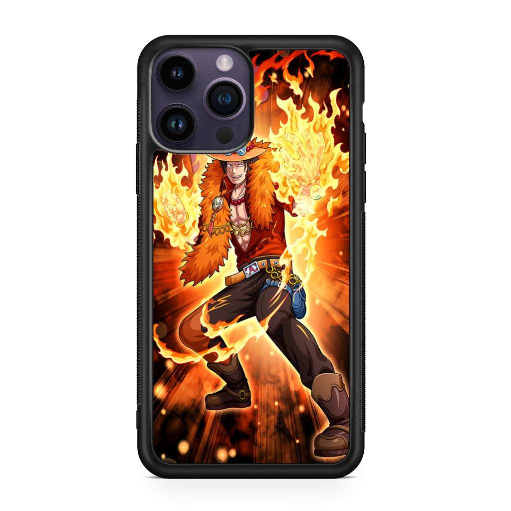 Portgas D Ace Fire Power iPhone 14 Pro / 14 Pro Max Case