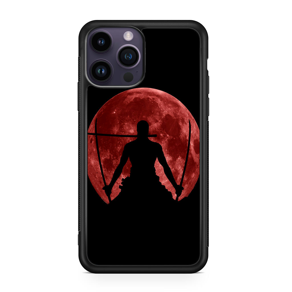 Silhouette Of Zoro In Santoryu Mode iPhone 15 Pro / 15 Pro Max Case