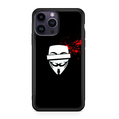 Anonymous Blood Splashes iPhone 15 Pro / 15 Pro Max Case