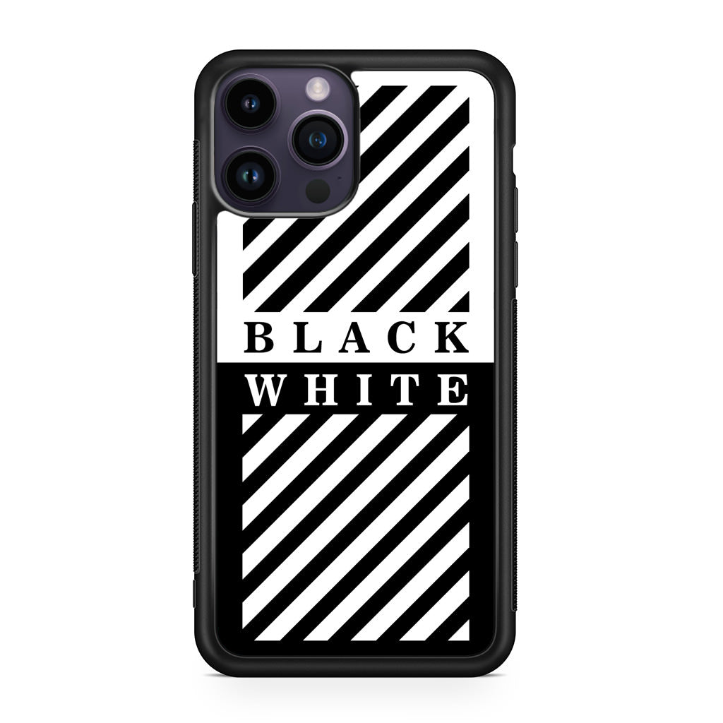 Black White Stripes iPhone 14 Pro / 14 Pro Max Case