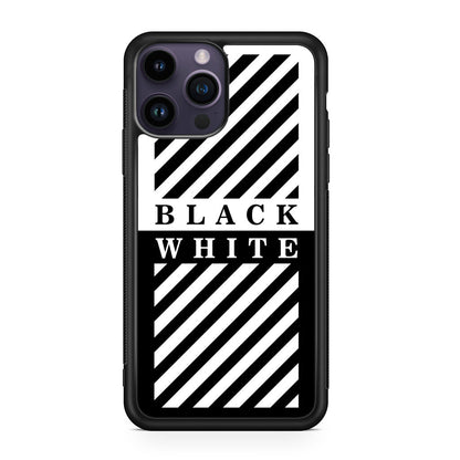 Black White Stripes iPhone 15 Pro / 15 Pro Max Case