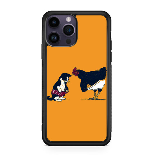 Cat Chicken Yellow Underwear Cute iPhone 14 Pro / 14 Pro Max Case