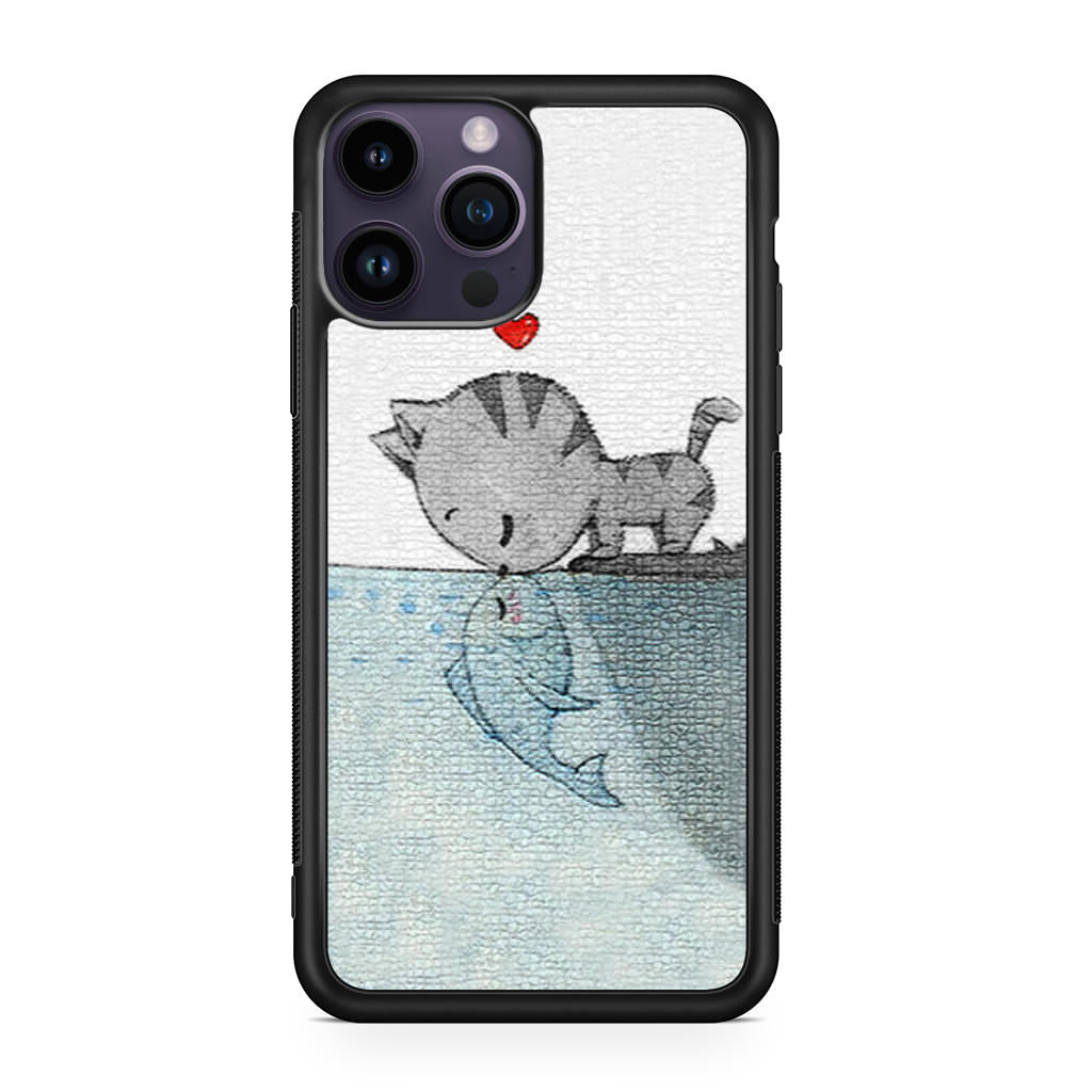 Cat Fish Kisses iPhone 14 Pro / 14 Pro Max Case