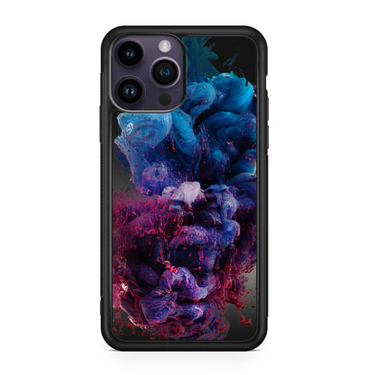 Colorful Dust Art on Black iPhone 14 Pro / 14 Pro Max Case