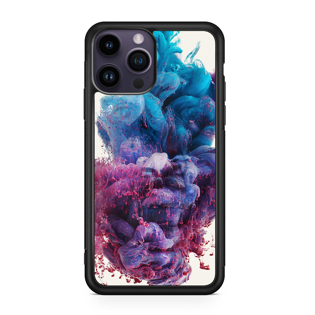 Colorful Dust Art on White iPhone 14 Pro / 14 Pro Max Case