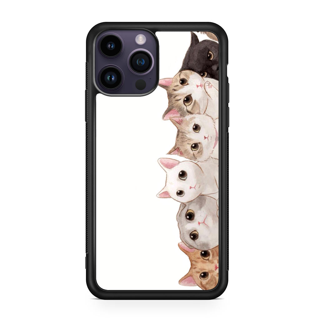 Cute Cats Vertical iPhone 14 Pro / 14 Pro Max Case