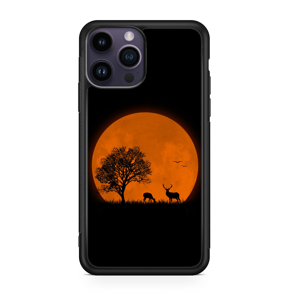 Deer Silhouette iPhone 14 Pro / 14 Pro Max Case