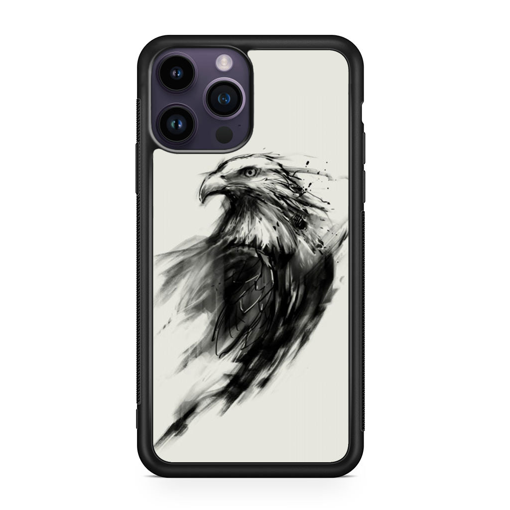 Eagle Art Black Ink iPhone 14 Pro / 14 Pro Max Case