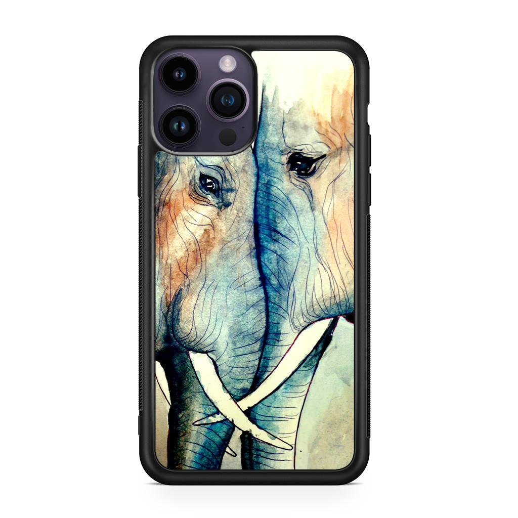 Elephants Sadness iPhone 14 Pro / 14 Pro Max Case