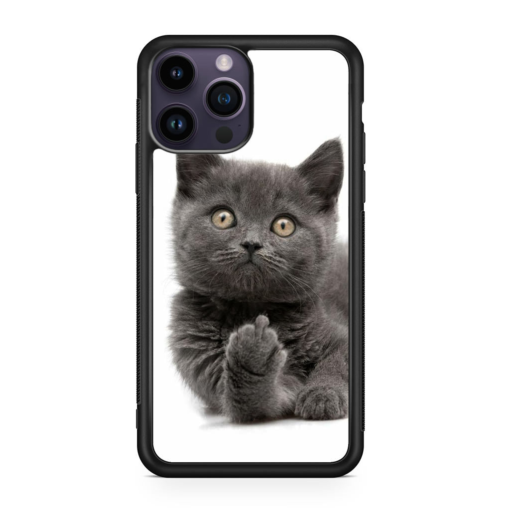 Finger British Shorthair Cat iPhone 14 Pro / 14 Pro Max Case