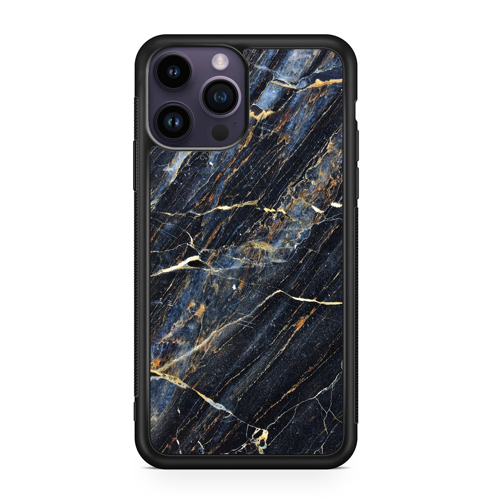 Golden Black Marble iPhone 14 Pro / 14 Pro Max Case