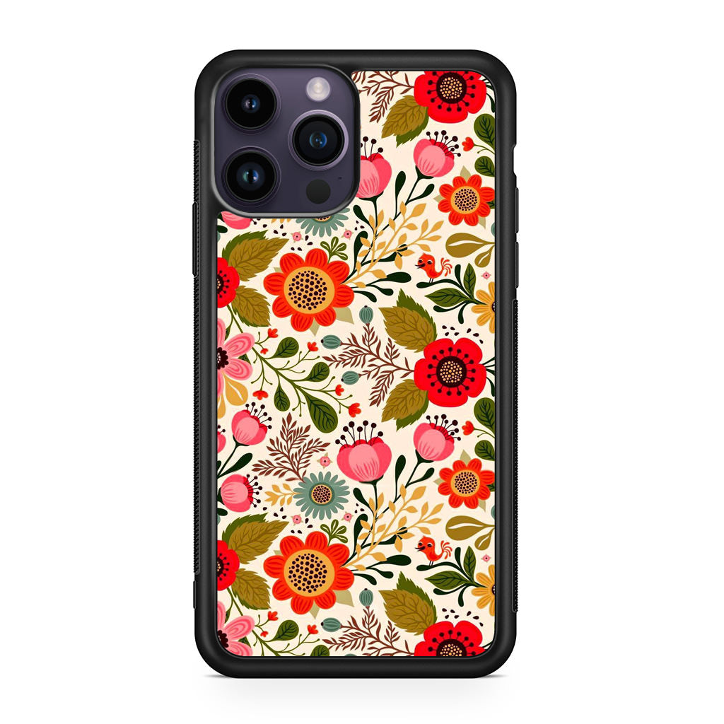 Hello Spring Pattern iPhone 14 Pro / 14 Pro Max Case