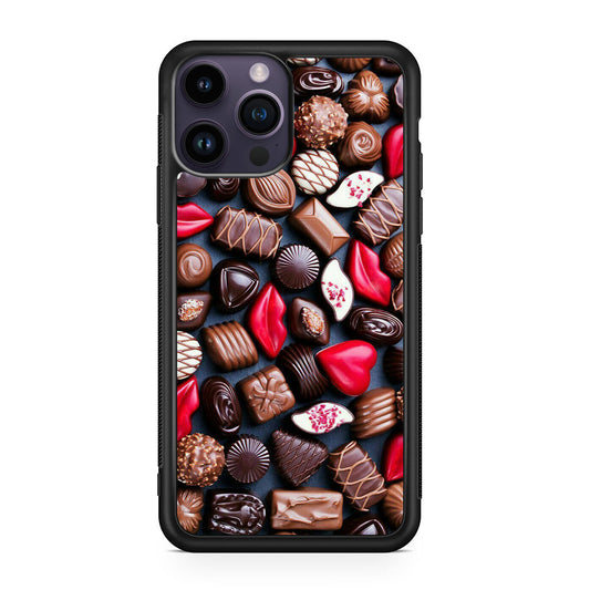 I Love Choco Pattern iPhone 14 Pro / 14 Pro Max Case