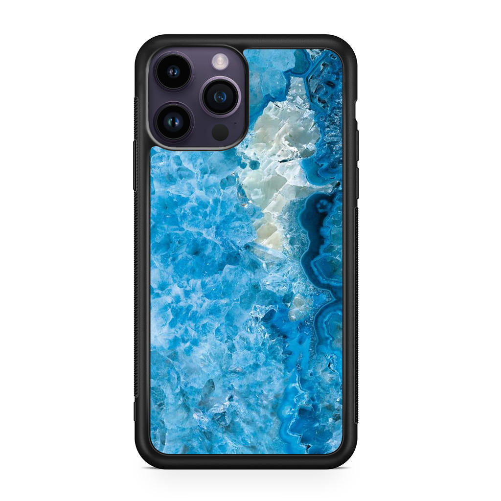 Navy Blue Marble iPhone 14 Pro / 14 Pro Max Case