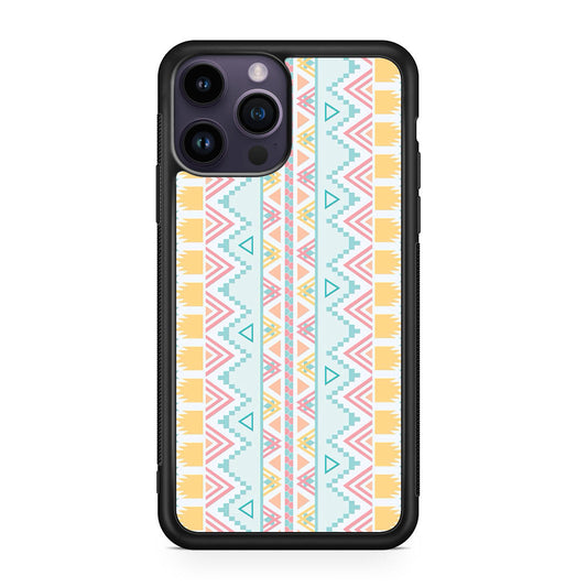 Peach Aztec Pattern iPhone 14 Pro / 14 Pro Max Case