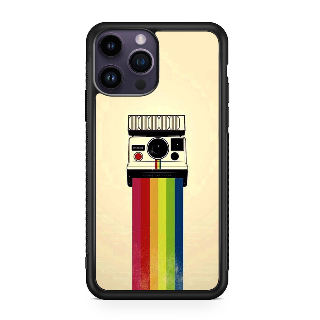 Polaroid Camera Colorful Rainbow iPhone 14 Pro / 14 Pro Max Case