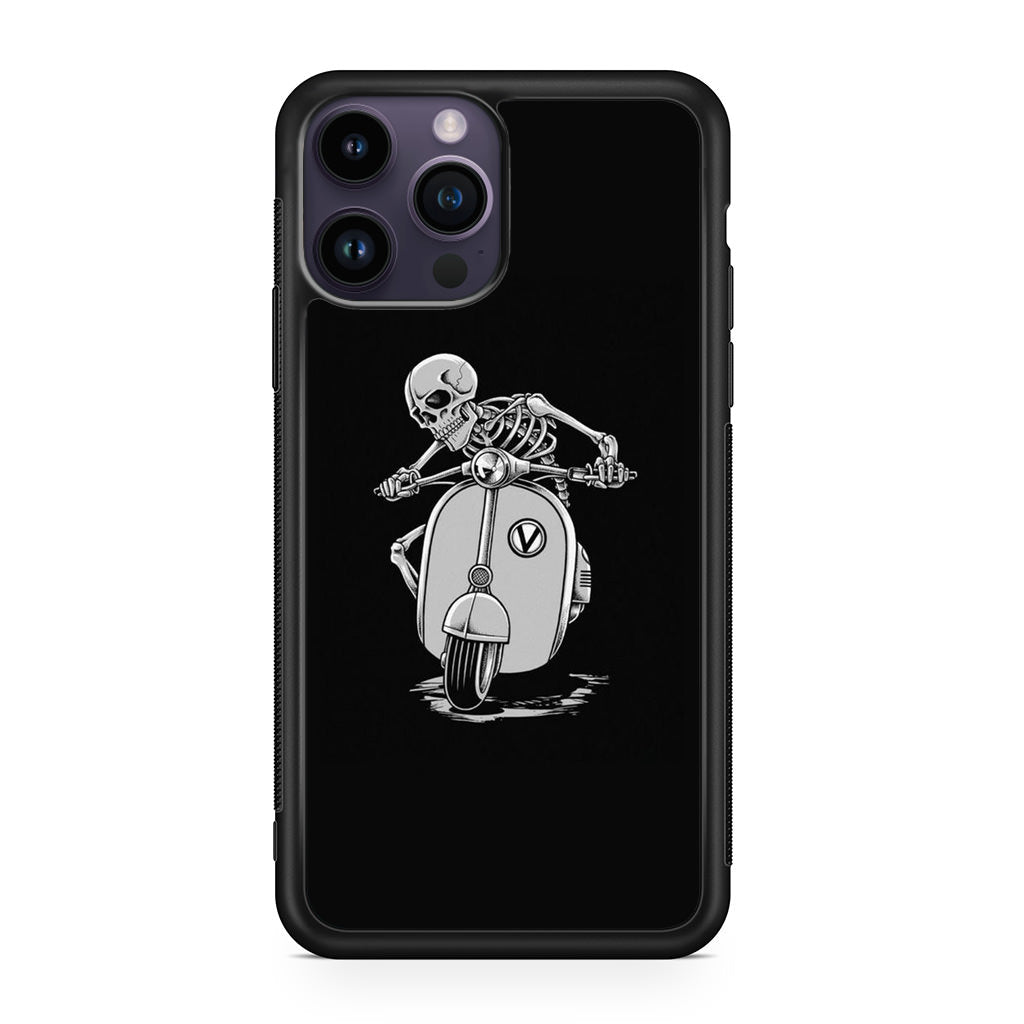 Skeleton Rides Scooter iPhone 15 Pro / 15 Pro Max Case