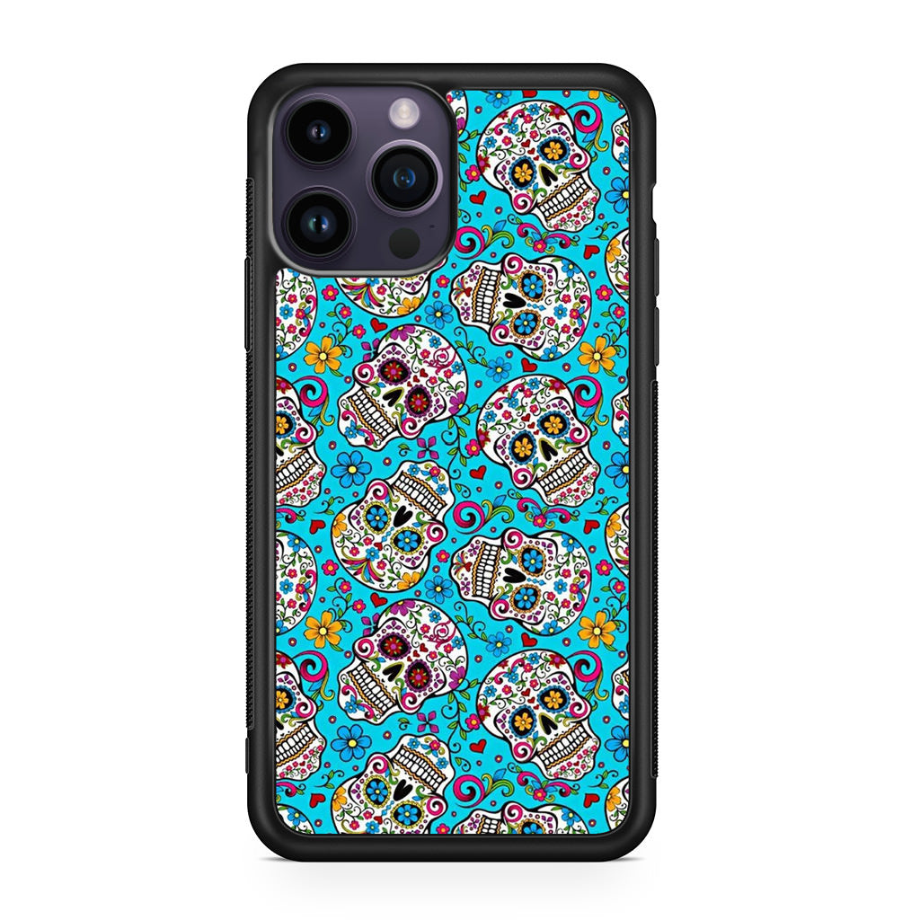 Skull Floral Sugar iPhone 14 Pro / 14 Pro Max Case