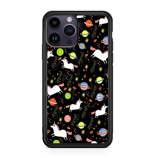 Space Unicorn Pattern iPhone 14 Pro / 14 Pro Max Case