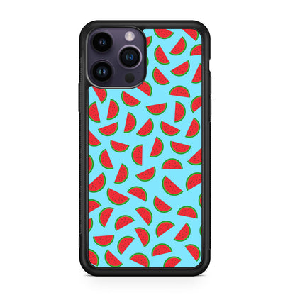 Watermelon Fruit Pattern Blue iPhone 14 Pro / 14 Pro Max Case