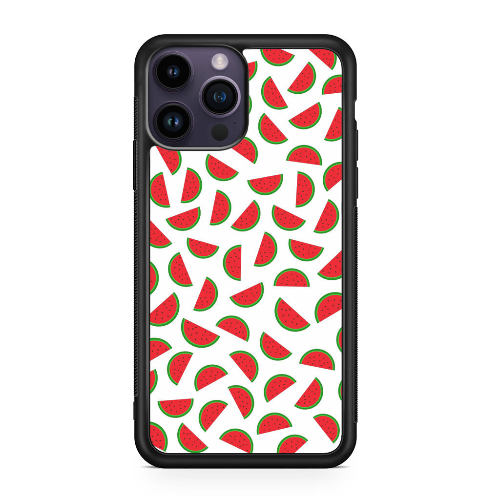 Watermelon Fruit Pattern White iPhone 14 Pro / 14 Pro Max Case