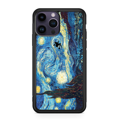 Witch on The Starry Night Sky iPhone 15 Pro / 15 Pro Max Case