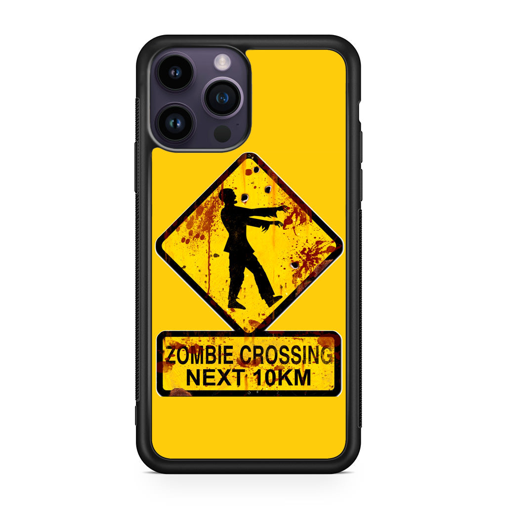 Zombie Crossing Sign iPhone 14 Pro / 14 Pro Max Case