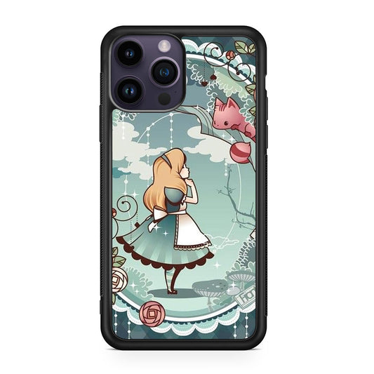 Alice And Cheshire Cat Poster iPhone 15 Pro / 15 Pro Max Case