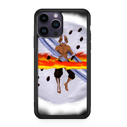 Avatar Aang Controls Four Elements iPhone 14 Pro / 14 Pro Max Case