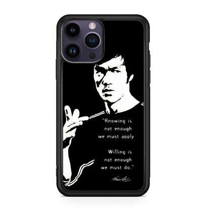 Bruce Lee Quotes iPhone 15 Pro / 15 Pro Max Case