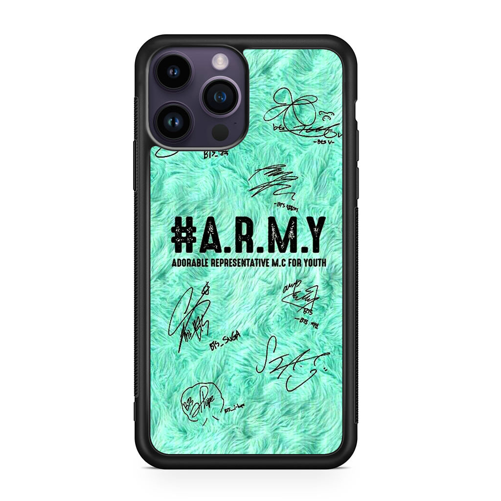 BTS Army Signature iPhone 14 Pro / 14 Pro Max Case