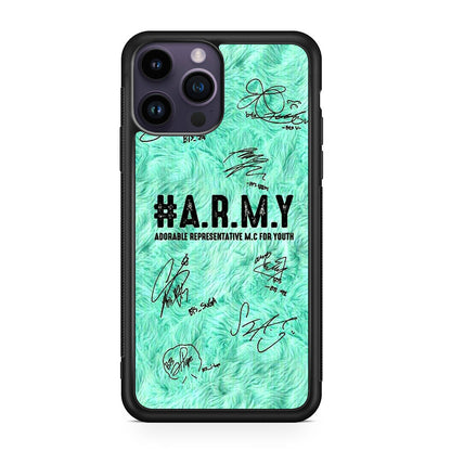 BTS Army Signature iPhone 15 Pro / 15 Pro Max Case