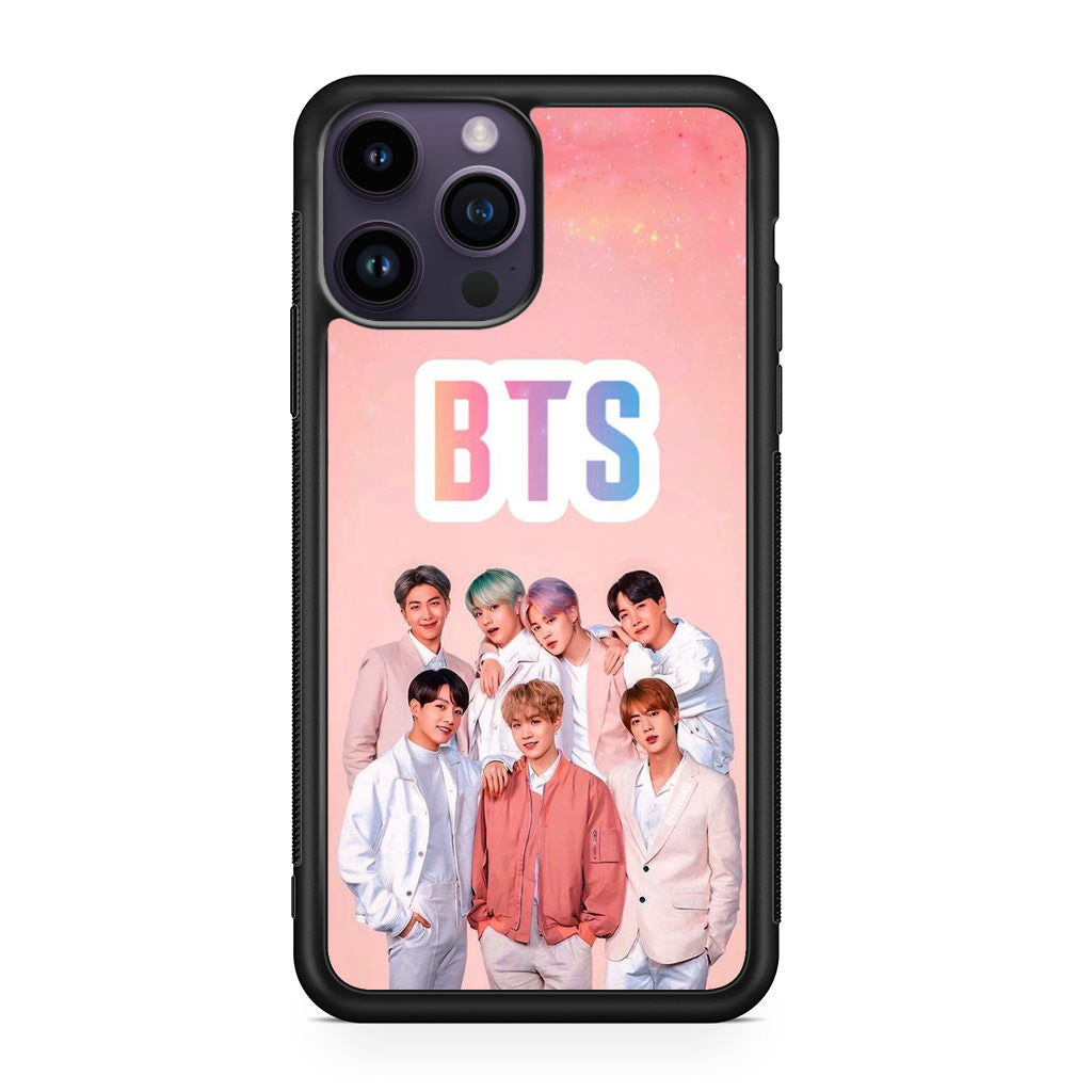 BTS Member in Pink iPhone 14 Pro / 14 Pro Max Case