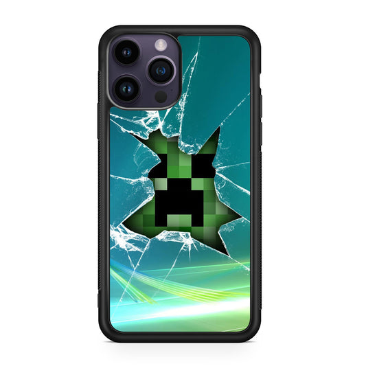 Creeper Glass Broken Green iPhone 14 Pro / 14 Pro Max Case