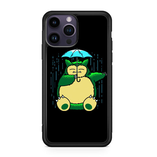 Cute Snorlax Umbrella iPhone 14 Pro / 14 Pro Max Case