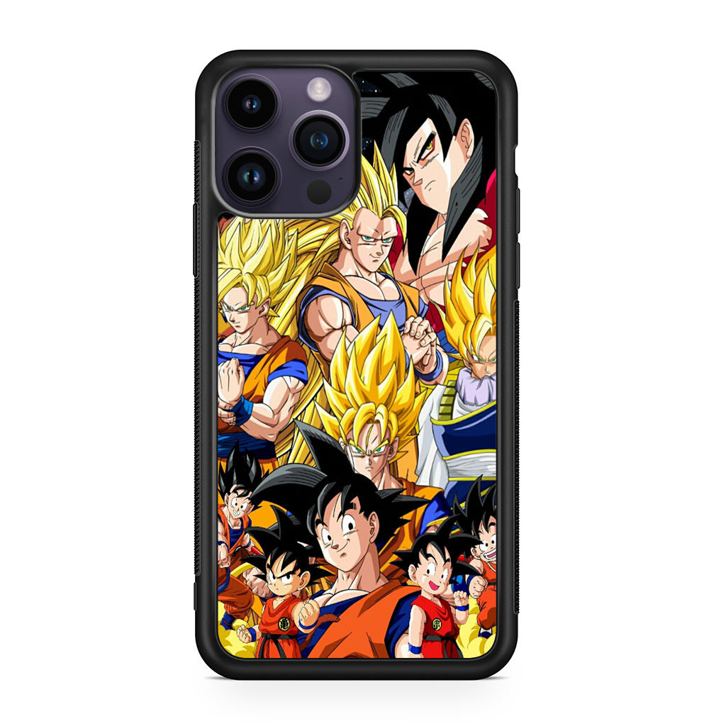 Dragon Ball Z Son Goku Transformation iPhone 14 Pro / 14 Pro Max Case