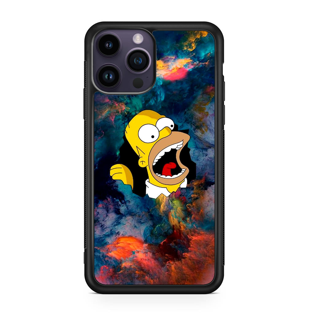 Homer Behind The Black Hole iPhone 14 Pro / 14 Pro Max Case